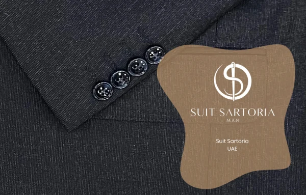 Suit Sartoria Navy Blue Suit With Reversible Vest