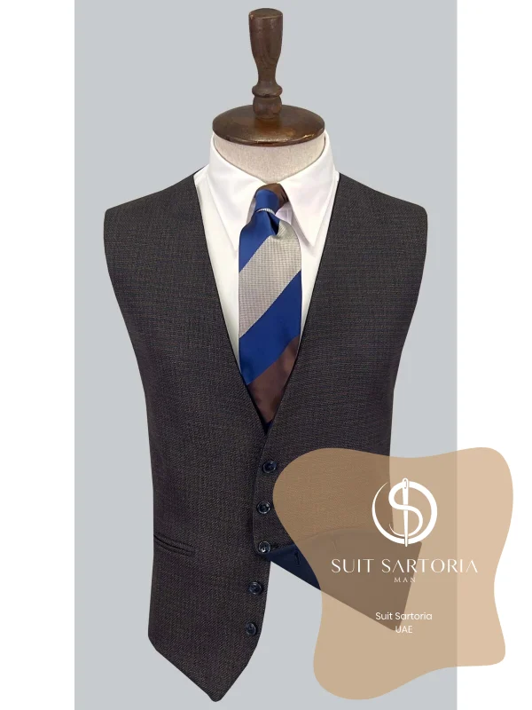 Suit Sartoria Navy Blue Suit With Reversible Vest