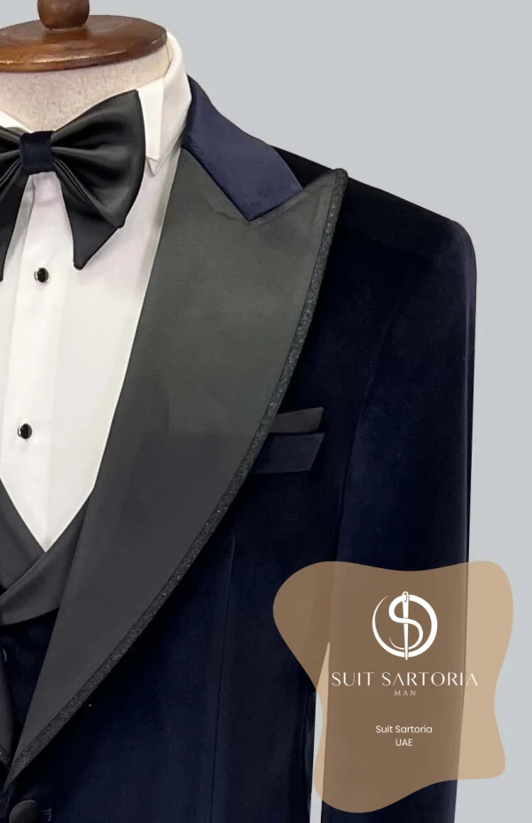 Suit Sartoria Navy Blue Velvet Tuxedo