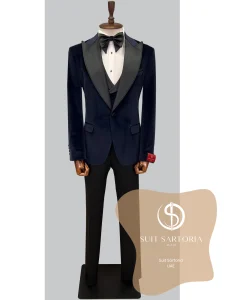 suit sartoria uae navy blue velvet tuxedo sIwGF6