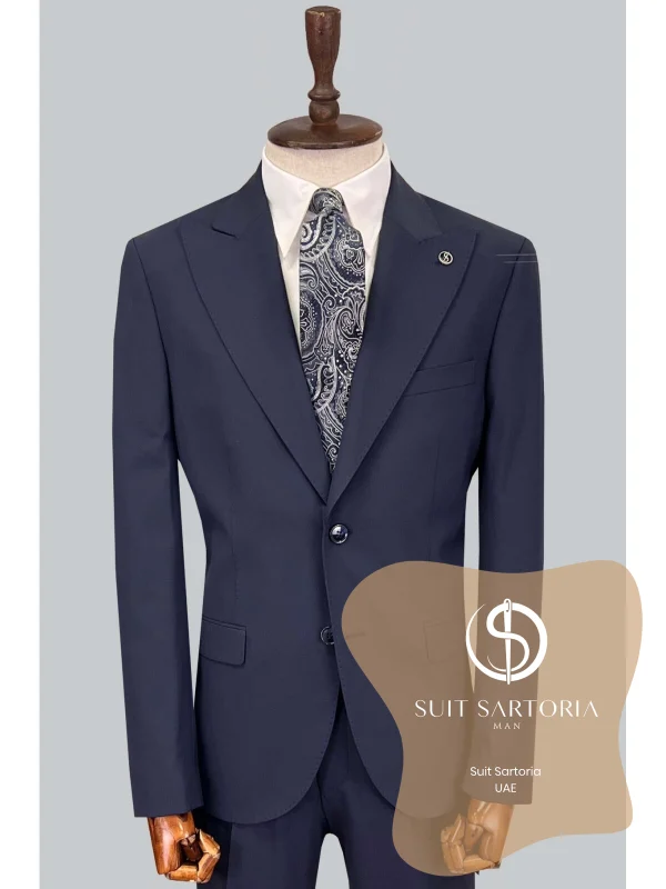 Suit Sartoria Navy Blue Wool Suit