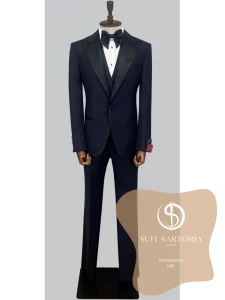 suit sartoria uae navy blue wool tuxedo 3JpPGa