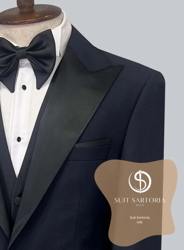 Suit Sartoria Navy Blue Wool Tuxedo