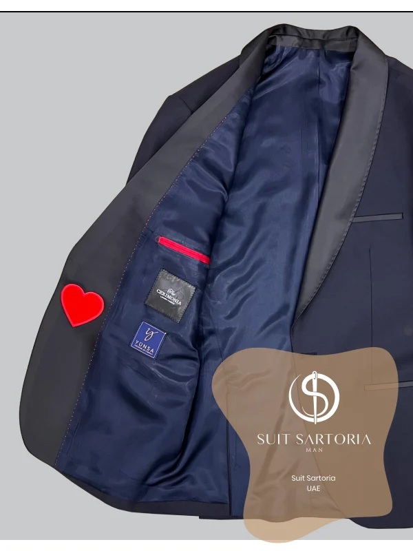 Suit Sartoria Navy Blue Wool Tuxedo