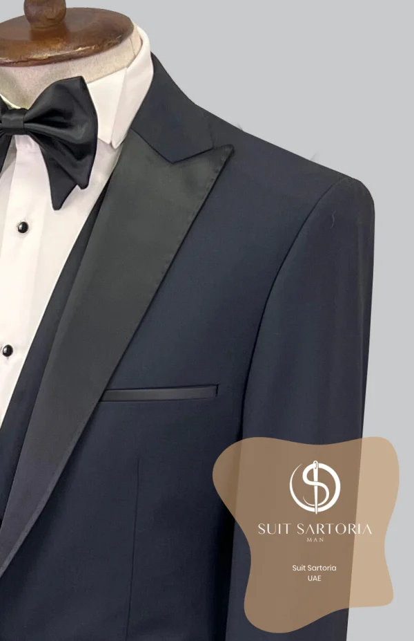 Suit Sartoria Navy Blue Wool Tuxedo