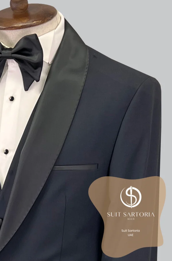 Suit Sartoria Navy Blue Wool Tuxedo