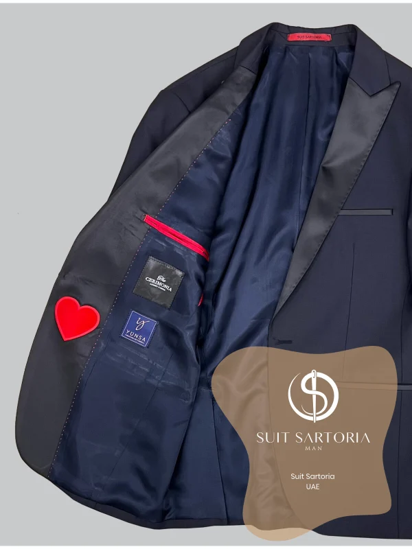 Suit Sartoria Navy Blue Wool Tuxedo