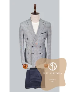 suit sartoria uae navy linen suit AYXiFh