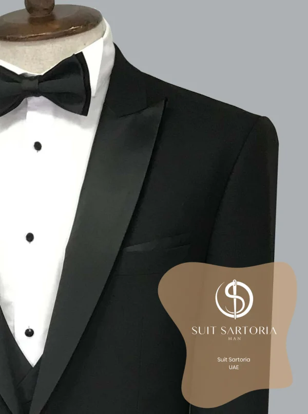 Suit Sartoria Removable Lapel Black Tuxedo