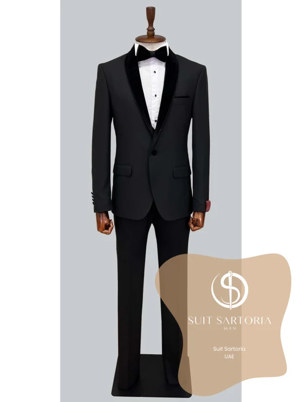 Suit Sartoria Removable Lapel Black Tuxedo