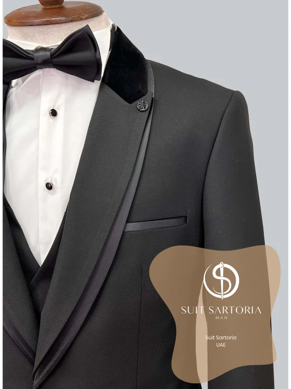 Suit Sartoria Removable Lapel Black Tuxedo