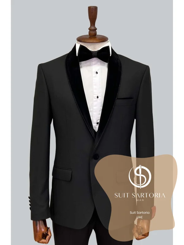 Suit Sartoria Removable Lapel Black Tuxedo