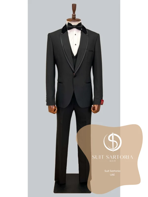 Suit Sartoria Removable Lapel Black Tuxedo