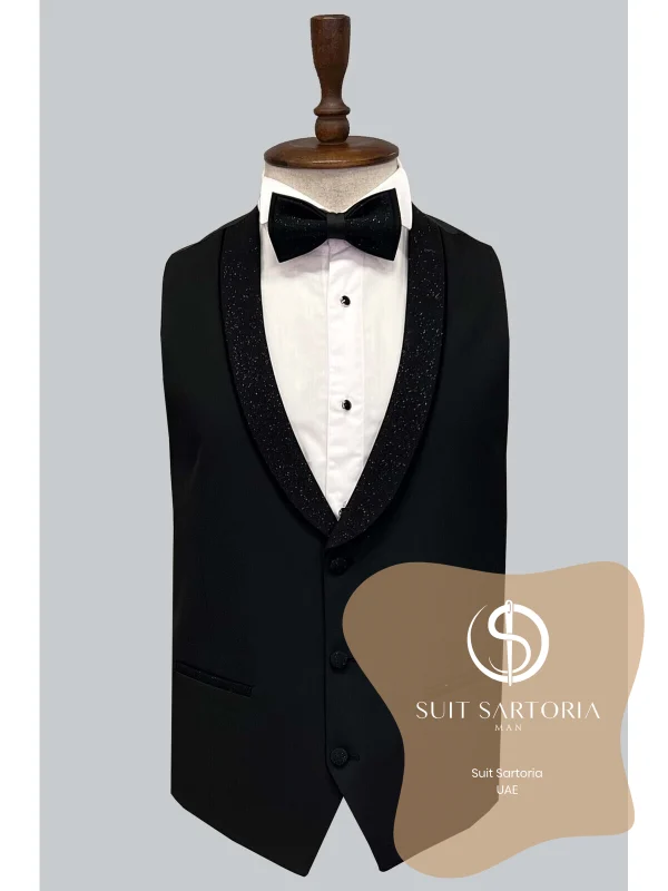 Suit Sartoria Removable Lapel Black Tuxedo