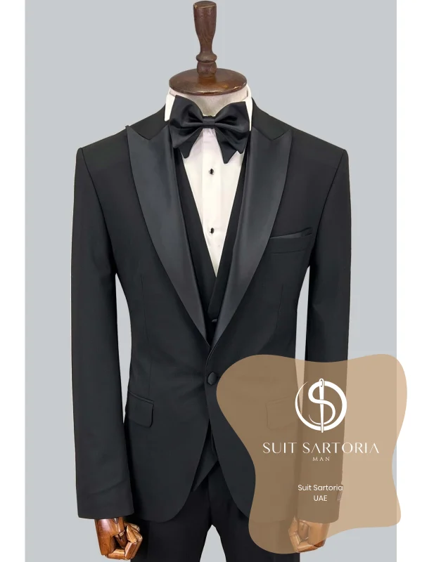 Suit Sartoria Removable Lapel Black Tuxedo