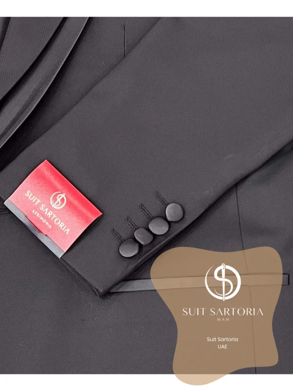 Suit Sartoria Removable Lapel Black Tuxedo