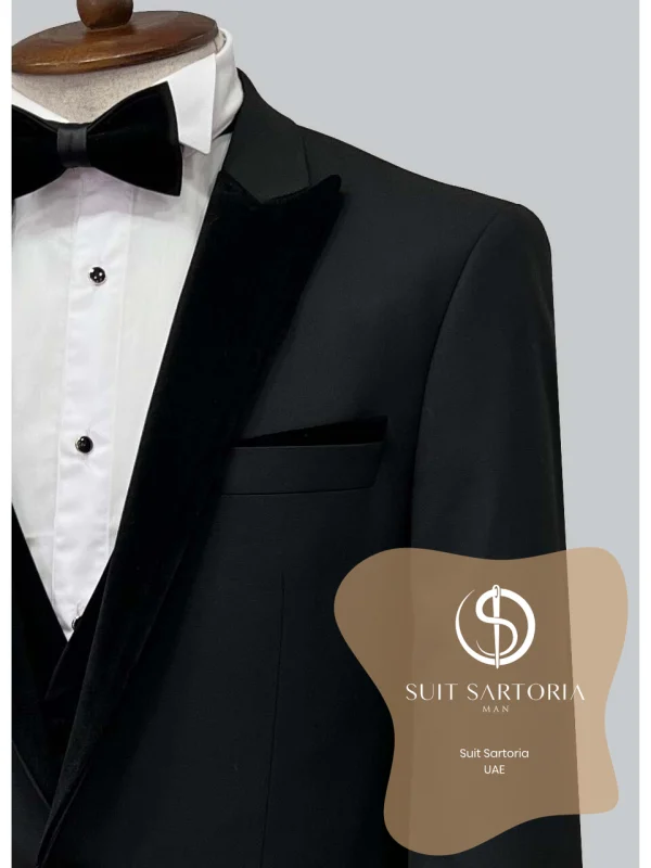 Suit Sartoria Removable Lapel Black Tuxedo