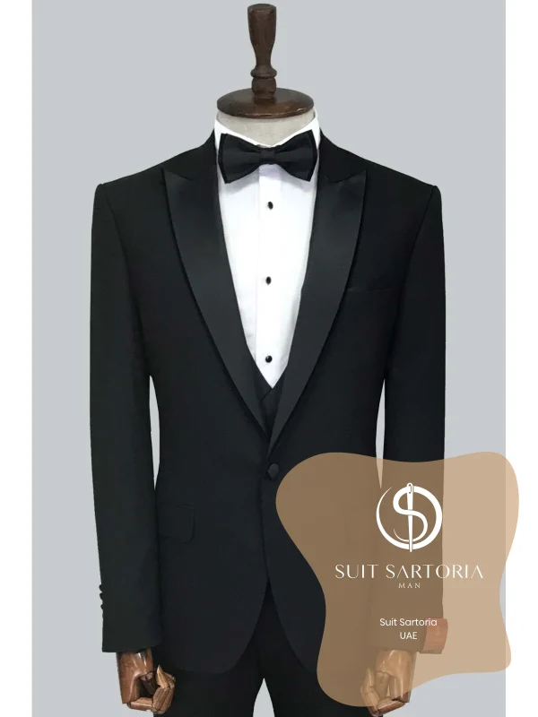 Suit Sartoria Removable Lapel Black Tuxedo