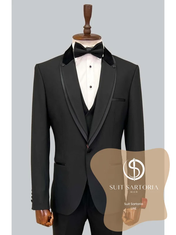 Suit Sartoria Removable Lapel Black Tuxedo