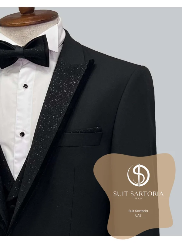 Suit Sartoria Removable Lapel Black Tuxedo