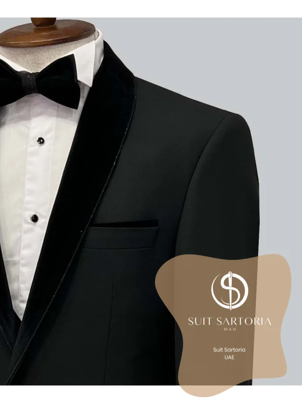 Suit Sartoria Removable Lapel Black Tuxedo