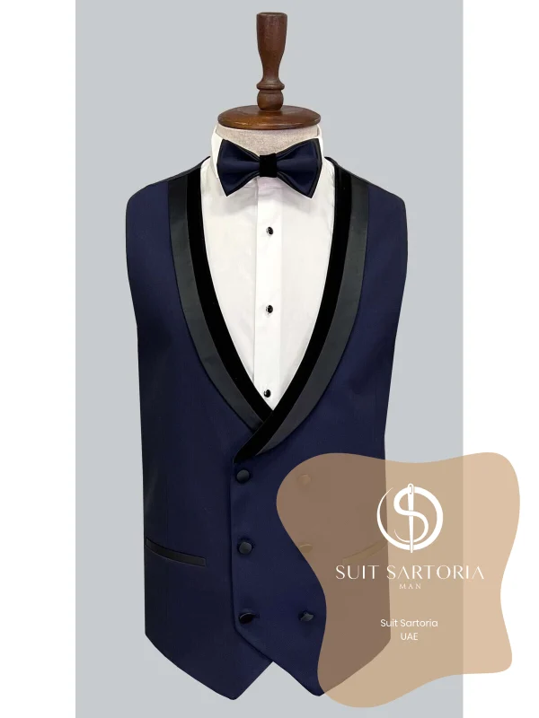 Suit Sartoria Removable Lapel Navy Blue Tuxedo