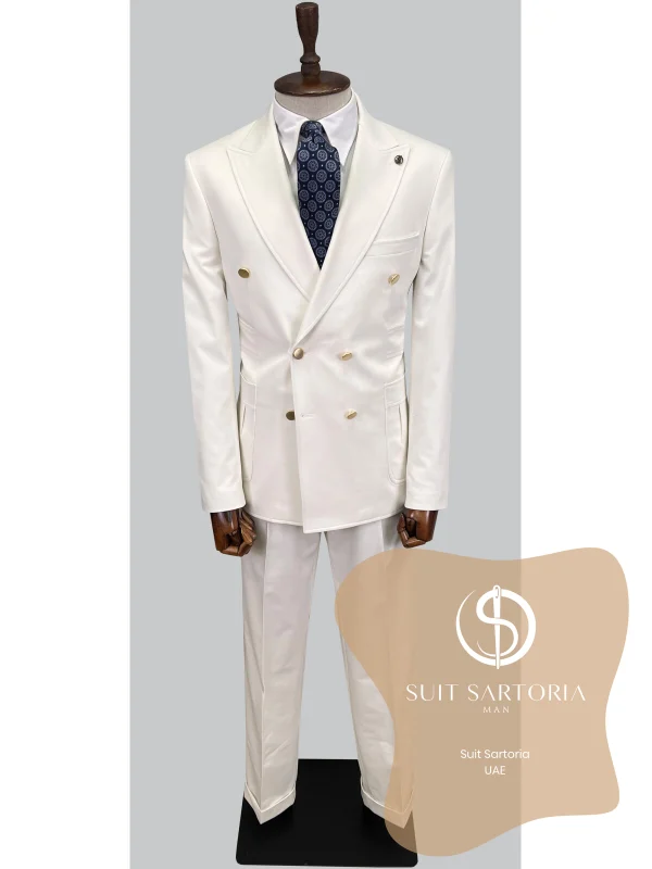 Suit Sartoria White Double Breasted Suit