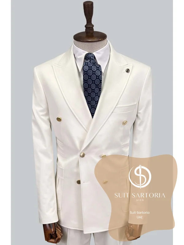 Suit Sartoria White Double Breasted Suit