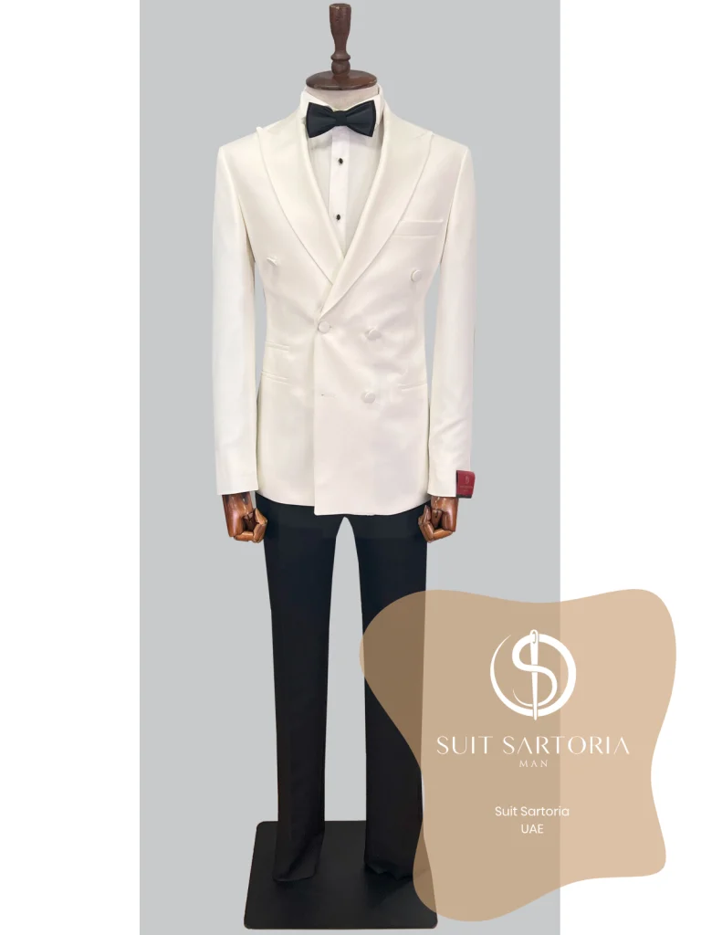 Suit Sartoria White Double Breasted Tuxedo