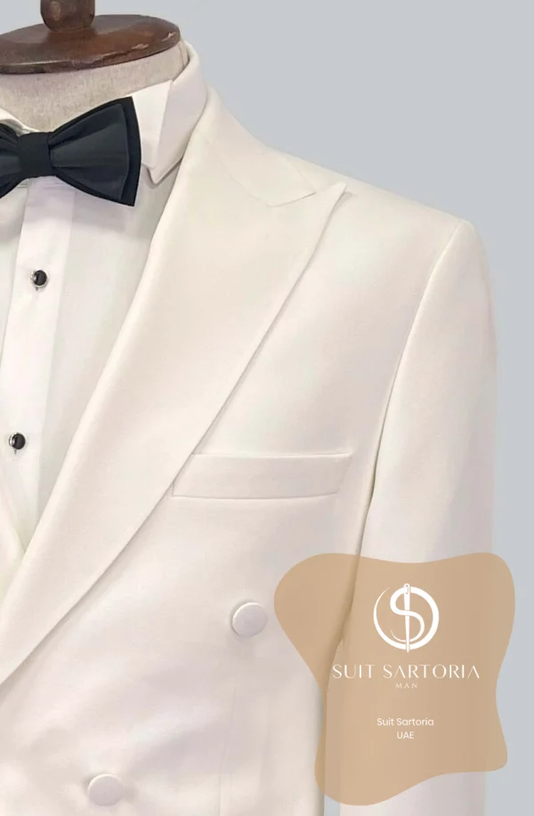 Suit Sartoria White Double Breasted Tuxedo