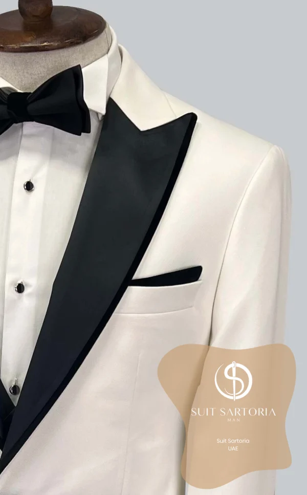 Suit Sartoria White Peak Lapel Tuxedo