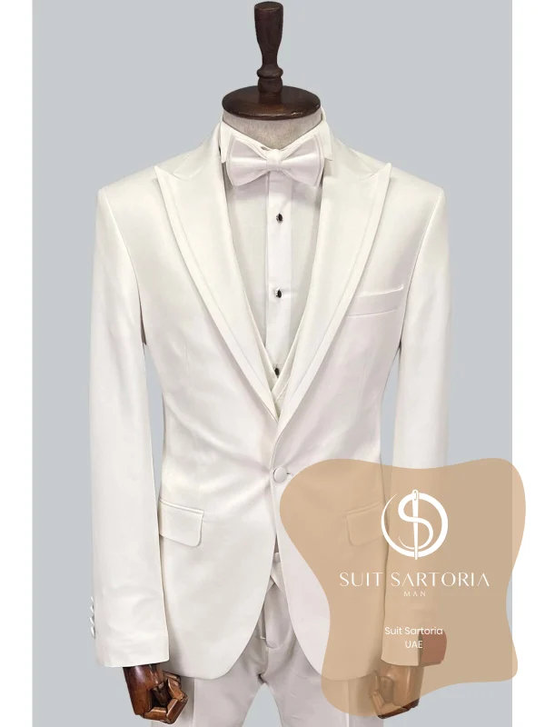 Suit Sartoria White Removable Lapel Tuxedo