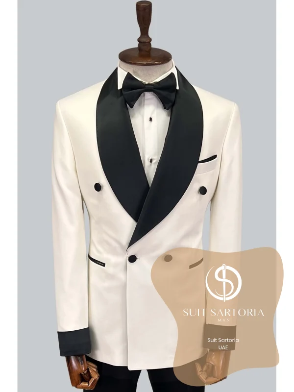 Suit Sartoria White Shawl Lapel Tuxedo