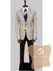 suit sartoria uae wool beige suit 8LPsTa