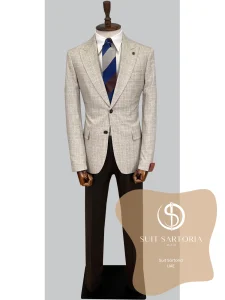 suit sartoria uae wool beige suit PuygZ1