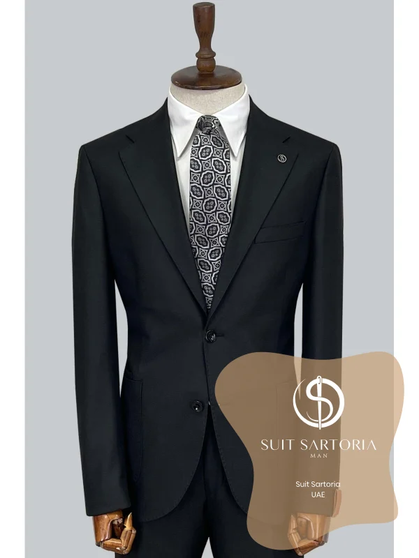 Suit Sartoria Wool Black Suit