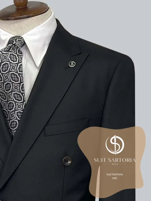 Suit Sartoria Wool Black Suit