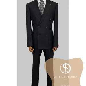 Suit Sartoria Wool Black Suit