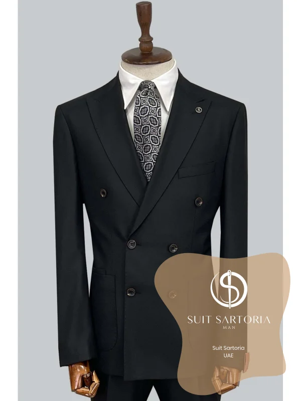 Suit Sartoria Wool Black Suit