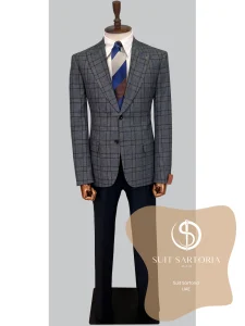 suit sartoria uae wool blue suit N65Dkx