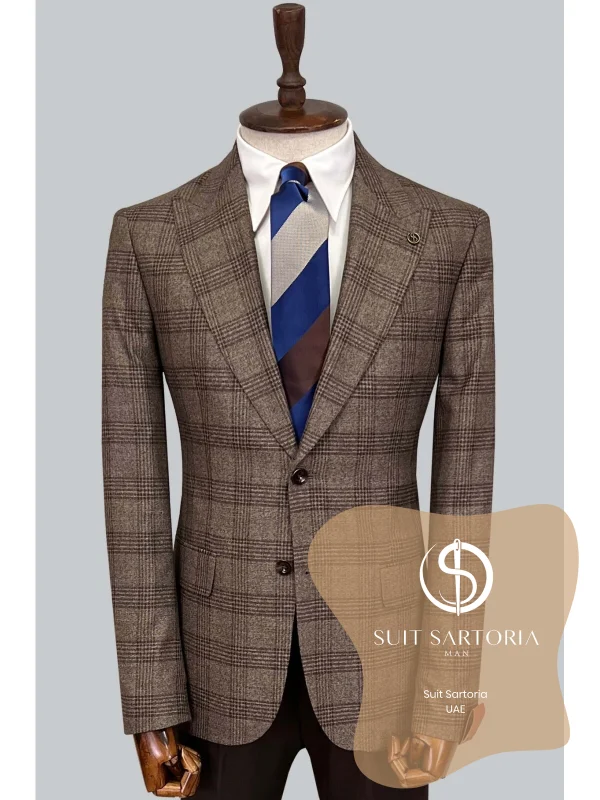 Suit Sartoria Wool Brown Suit