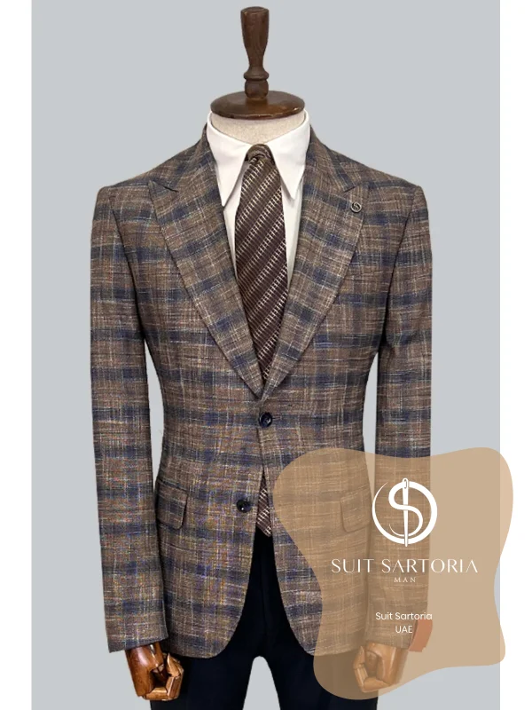 Suit Sartoria Wool Brown Suit