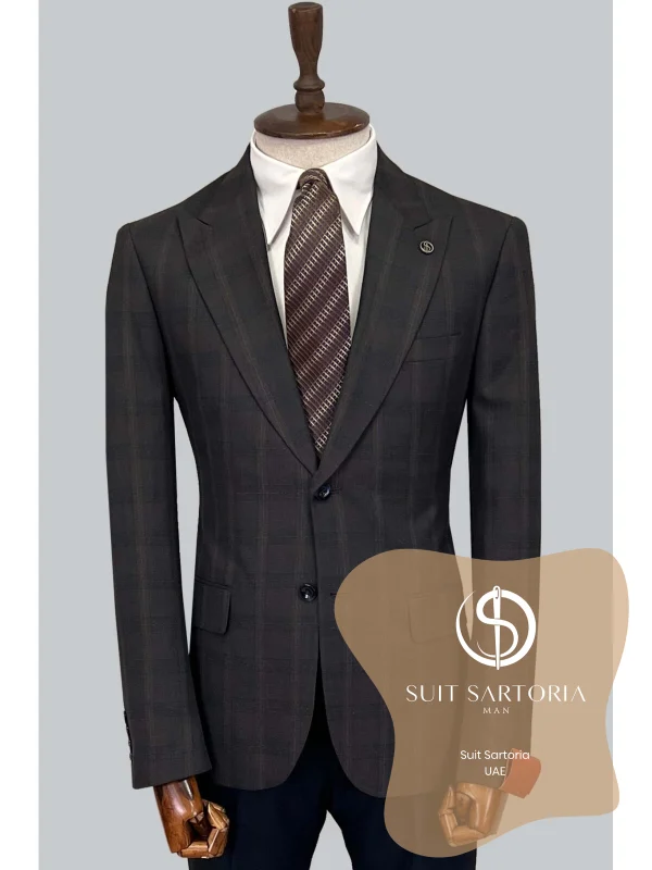 Suit Sartoria Wool Brown Suit