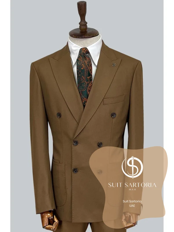 Suit Sartoria Wool Brown Suit