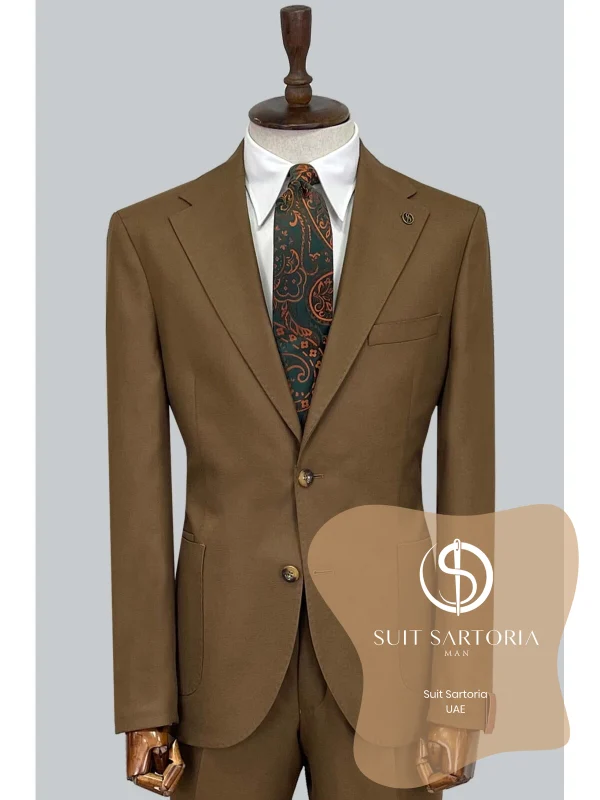 Suit Sartoria Wool Brown Suit