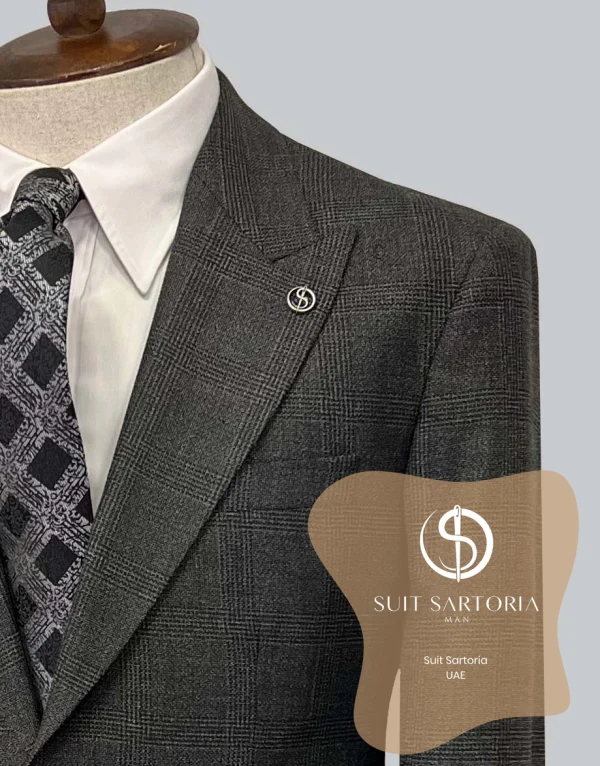 Suit Sartoria Wool Dark Grey Suit