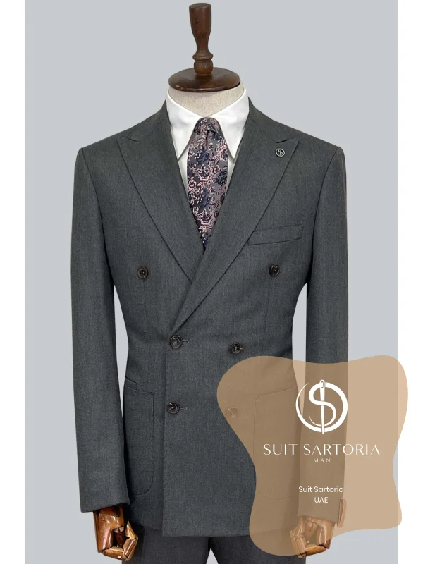 Suit Sartoria Wool Dark Grey Suit