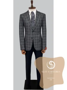 suit sartoria uae wool grey suit 29XK5J