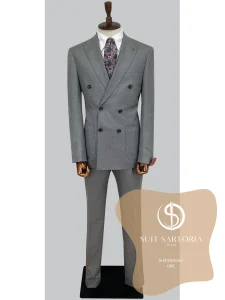 suit sartoria uae wool grey suit cg2A03