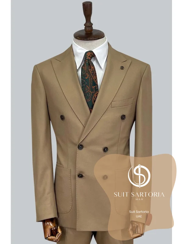 Suit Sartoria Wool Light Brown Suit